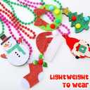 2 x 42 Pcs Christmas Paper Eyeglasses and Tree Bead Necklace Christmas Glasses for Photo Props Holiday Gift