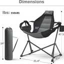 Hammock Camping Chair, Oversized Swinging Chair, 350LBS,Black