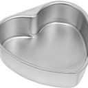 simarro Heart Shaped Cake Pans, Aluminum Cake Mold Heat-Resistant Heart Baking Cake Pan DIY Baking Mold Tool for Wedding, Birthday Parties, Family Occasions, Chocolate, Bread(8 Inch)