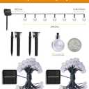 Solar String Lights Outdoor Waterproof, 2 Pack 60 LED 36.5 FT Each, Solar Powered Patio Lights with 8 Lighting Modes for Garden Yard Porch Wedding Party Decor (Warm White)