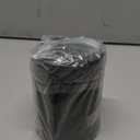 Leather Tie Case Box Organizer for Men's Necktie and Bow Tie Storage Travel Gift Box (round button, Black, 4.3" x 3.3" x 3.3")