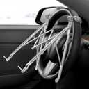 Car Laptop Mount Steering Wheel Tray Holder, Height Adjustable Car Desk for Laptop Computer Tablet, Foldable Portable Lap Laptop Stand for Car Vehicle Workstation Accessories Truck SUV Tesla
