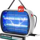 Buzbug Bug Zapper Indoor for 5000 Sq. Ft., 20W Instant Electric Mosquito Zapper, High-Voltage Fly Zapper, Fruit Fly Traps Fly Killer -MA015 (White)