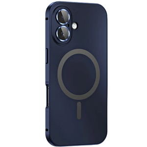 YAOZOCASE for iPhone Case,Compatible with MagSafe,Magnetic Luxury 2 in 1 Aluminum Metal Frame PC Backboard,Slim Fit Military Grade Drop Protection Shockproof Phone Case (Navy Blue,iPhone 17)