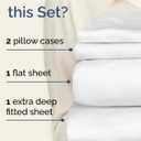 Extra Deep Queen Sheet Set - 4 Piece Breathable & Cooling Bed Sheets - Easily Fits 18 to 24 inch Mattress - Ultra Soft, Wrinkle & Fade Free w/ Extra Deep Pockets - Comfy Hotel Luxury Bedding - White
