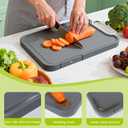 Titanium Cutting Board for Kitchen, Cutting Boards Non Toxic Double Sided Metal Pure Titanium and Wheat Straw PP Chopping Board Food Grade Easy to Clean Large Size 16"*10"*0.9"(Grey) (Gray)