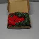 Retrowavy 12 Pcs Christmas Kitchen Cabinet Wreaths with Ribbon 3.94 Inch Mini Christmas Wreath Small Kitchen Xmas Decor for Window Door(Dark Red, Classic Style)