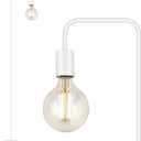 BoostArea Floor Lamp, White Industrial Floor Lamp, 63In Standing Lamp, E26 Socket, On/Off Footswitch, Whole Metal, ETL Listed, Modern Small Lamp for Bedroom, Living Room, Minimalist, Vintage, Mid-Age