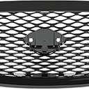 Grill Compatible with 2014 2015 2016 2017 Infiniti Q50 All Model Plastic(ABS) Front Bumper Black Hood Mesh Conversion Grille Kit