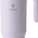 REDUCE Chiller Vacuum Insulated 40 oz Tumbler with Spill-Proof Silicone Straw - Sustainable Tritan Lid with Water Intake Markers - Soft Sit Base Travel Mug - Dishwasher Safe - Gentle Lavender