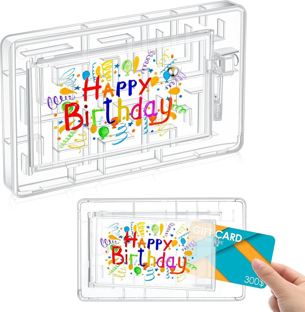 Gift Card Holder Box Maze, Money Cash Maze Box, Without Gift Card, Reusable Stuffers Holder for Adults Presents (Birthday)