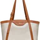 Shoulder Bag for Women Tote Purses and Handbags Top Handle Work Bag Satchel Hobo Purse (Beige Brown)