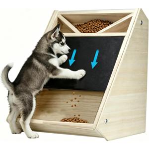 Dog Nail Scratch Board with Treat: Wooden Dog Nail File Board with Replaceable Sandpaper, Quiet Dog Nail Trimmer Alternative for Stress-Free Nail Care