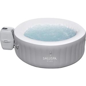 Bestway SaluSpa St. Lucia EnergySense AirJet Inflatable Hot Tub Spa (67" x 26") | Inflatable Spa with Smart App Control & Energy-Efficient Thermal Cover | Fits 23 Persons | Gray