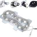 Samsung Dryer Heating Element DC47-00019A, Dryer Repair Kit with DC47-00018A Thermostat, DC47-00016A & DC96-00887A Thermal Fuses and DC32-00007A Dryer Thermistor