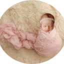 Newborn Photography Props Baby Photoshoots Pearl Wraps Girl Photo Posing Layers with Headband Accessories (Pink)