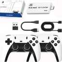 Retro Gaming Stick Pro with 40,000+ Classic Games & 23 Built-in Emulators, Plug & Play HDMI Game Console for HD TV, Includes Dual 2.4G Wireless Controllers(2026 Upgrade)(128 G)