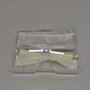 VISOONE Oversized Blue Light Blocking Glasses with Chic Square TR90 Frame and Metal Temple for Women Men REMY (Crystal Clear)