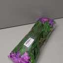 Artificial Impatiens Flowers for Outdoors, 6 Bundles Silk Fake Flowers for Spring Summer Decoration, UV Resistant Faux Plants Plastic Bouquet for Home Planter Porch Patio Yard Decor(Double Purple)