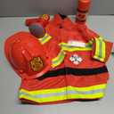 Fireman Gear Firefighter Costume Role Play Career Dress Up Starter Toy Accessories Pretend Play Set with Helmet, Tools for Kids, Toddlers