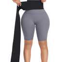 FeelinGirl Waist Trainer for Women Bandage Wrap Trimmer Belt Long Torso Tummy Wraps Belly Body Shaper Waist Trimmer Belt (One Size, Aa/Black - One Size)