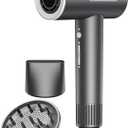 Hair Dryer, 1600W Professional Ionic High-Speed Blow Dryer for Fast Drying with Diffusers Nozzle and Styling Nozzle, Lightweight, Ultra-Quiet, Hair Dryer with 180000RPM Brushless Motor