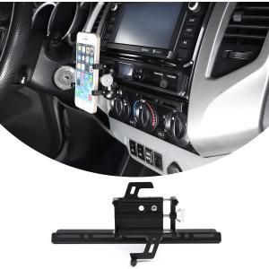 Aluminum Alloy Black Central Console Multi-Function Navigation Bracket for Toyota Tacoma 2011-2014 Car Phone Holder Mount