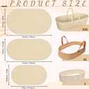 CroBlissful 3 PC Large Moses Basket Wood Bottom 3 Sizes(30x17inch+30x15inch+28x16inch) Oval Natural Wooden Base Shaper for DIY Crochet or Knitting Home Baby Doll Weaving Crafts Decoration(Base Only)