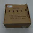 Brightever LED Outdoor String Lights 100FT Patio Lights with 52 Shatterproof ST38 Vintage Edison Bulbs, Outside Hanging Light Waterproof for Porch, Deck, Garden, Backyard, Balcony, 2700K Dimmable (100FT-Warm White, Black Wire)