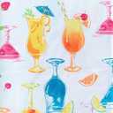Elrene Home Fashions Summer Fun Colorful Tropical Fruity Cocktails Vinyl Flannel Back Tablecloth (52'' x 70'' Oblong)