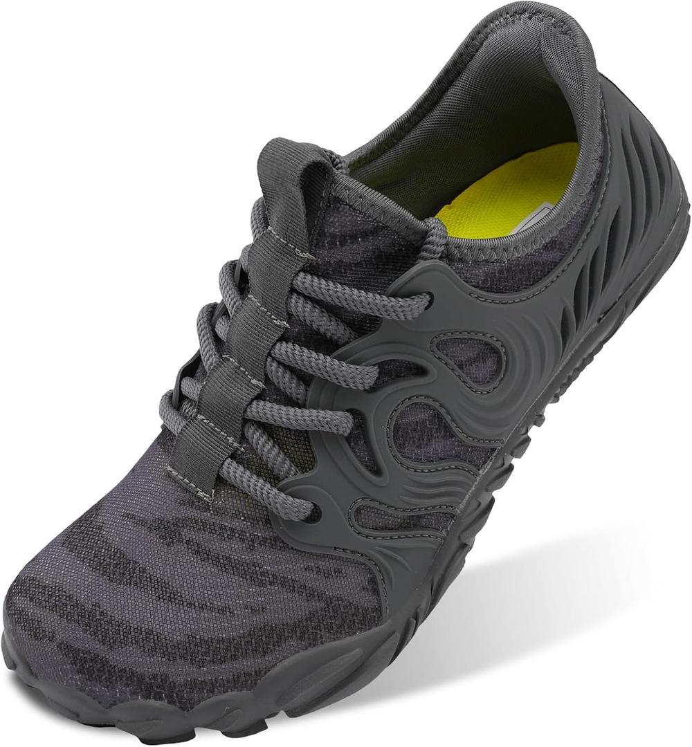 Scurtain Unisex Mens Womens Athletic Hiking Water Shoes for Women Barefoot Shoes Women Men Womens Water Shoes Men Women Swim Shoes Men Women Water Shoes Dark Grey 9 W/7.5 M
