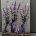 Farmhouse Bathroom Canvas Wall Art Relax Soak Unwind Wall Decor Picture Rustic Mason Jar and Butterfly Purple Lavender Posters Prints Home Bathroom Decoration 16x24in