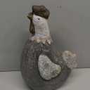Deco 79 Polystone Rooster Decorative Garden Sculpture Indoor Outdoor Garden Statue, Outdoor Sculpture 8" x 5" x 13", Gray