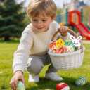 24 Pack Kids Easter Cards for Classroom Exchange - Bubble Gum Machine Design with Round Holders, DIY Bunnies Eggs Chick Candy Cards for School Spring Party Favors, Gifts, Crafts & Rewards (6 Styles)