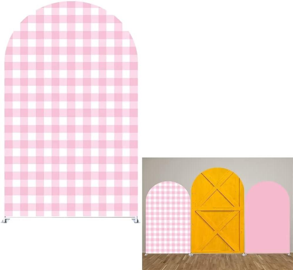 Arch Backdrop Chiara Arch Stand Covers Stretchy Spandex Fabric Plaid Background for Birthday Baby Shower Party Decoration, Size: Width=2.5ft, Height=6ft