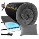 Sleeping Pad,3-inch Thick Memory Foam Camping Mattress,Portable Roll-Up Mat for Car/Tent/Floor/Cot/Travel,Comfortable Pad for Guests Sleepover