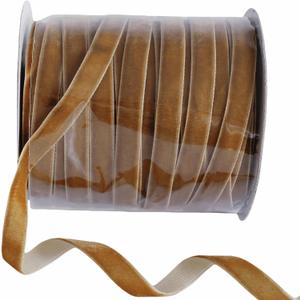 Vintage Brown Velvet Ribbon 5/8 Inch Wide 50 Yards for Christmas Tree Gift Wrapping Flower Bouquet Home Decoration DIY Projects