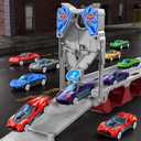 78-Inch Cars Trucks Toys for Toddler 1-3 2-4 3-5 4-7 Years Old Boys Kids, Transport Truck Toy with 24 Pcs Die-Cast Cars, Toys Gifts for 3 4 5 6 Year Old Boy, Toddler Boy Toy Ages 3-5 4-7