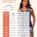 Summer Mae Blouson Tankini Swimsuits for Women 2026 Tummy Control Two Piece Bathing Suits with Sporty Pockets Swim Shorts (Blue Ocean Ripples)