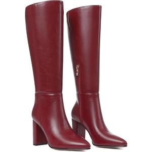 Knee High Boots Chunky Heel Wide Calf Knee High Boots for Women Pointed Toe with Zipper Block Heel Fashion Dress Womens Shoes
 8.5