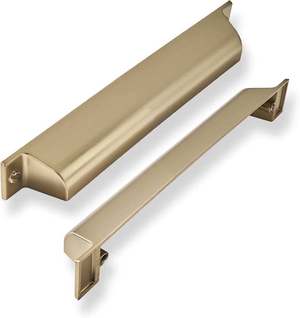 2 Pack 5 Inch Center to Center Champagne Bronze Cabinet Cup Pulls Drawer Pulls Kitchen Hardware Honey Bronze Channing Cup Pulls Drawer Handles Knobs 5 inch Hole Center