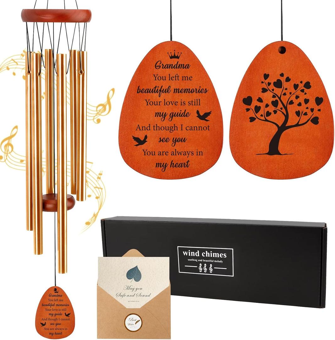 Memorial Gifts for Loss of Grandma Wind Chimes Nana Mothers Day Memorial Gifts for Grave Nanny Lost Loved Ones Memory Gift for Grandma Grandmother Gift for Granny Memorials Day Christmas
