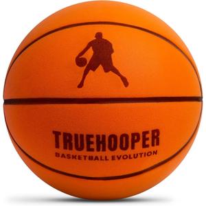 Silent Basketball  Indoor Basketball (PRO Version) - Grooved Foam Basketball for Quiet Dribbling and Indoor Training  Higher Bounce Noiseless Basketball - Non-Deforming Packaging (Size 7, Orange)