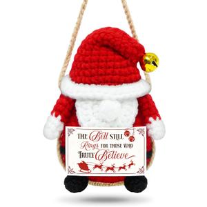 OASSIE Santa Claus Gifts for Christmas Decorations - Santa Crochet Holiday Decorations - Emotional Support Crochet Gifts for Women Men, Stocking Stuffers Christmas Decor, Xmas Gift for Friend Family