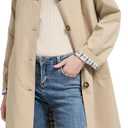 Orolay CHIIONE Trench Coat Women Waterproof Single Breasted Lightweight Rain Jacket with Deep Pockets for Spring & Travel (Medium, Lightkhaki)