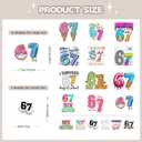 Funny Six Seven 67 Meme Iron on Transfers，18 Sheets 6 7 Theme Dtf Transfers Ready to Press，Kids 67 Ice Cream Drip Meme Patches for Tshirts Bags Hats Clothes(Holiday Gift), Funny Six Seven-18pcs