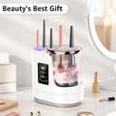 3-in-1 Electric Makeup Brush Cleaner & Dryer, Automatic Brush Cleaner Machine with Deep Cleaning & Adjustable Drying, USB-Powered for All Size Makeup Brushes, Blush Brushes & Sponges