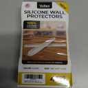 4 Clear Silicone Wall Protector Strips  Self-Adhesive Door Slam Stoppers & Noise Dampening Bumpers for Cabinets, Car, Toilet Lids, Drawers, Shower  5.5" x 0.7" x 0.2" by Vellax