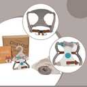 Puppytie No Pull Dog Harness with Multifunction Dog Leash,Soft Adjustable No Choke Escape Proof Pet Harness Vest for Medium Dogs,Polka dots Smoke Grey,M (M(16.5-31lb)