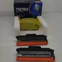 Forzik Compatible Toner Cartridge Replacement for Brother TN760 TN-760 TN730 TN-730 High Yield Compatible with DCP-L2550DW HL-L2350DW MFC-L2710DW Printer (4 Black)